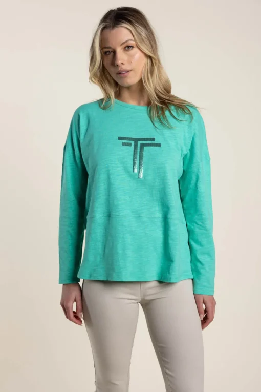 Alice Long Sleeve Tee - Jade - TT34