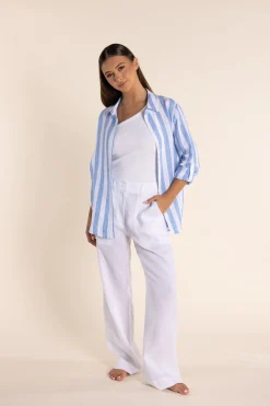 Amara Linen Shirt - Periwinkle - TT35