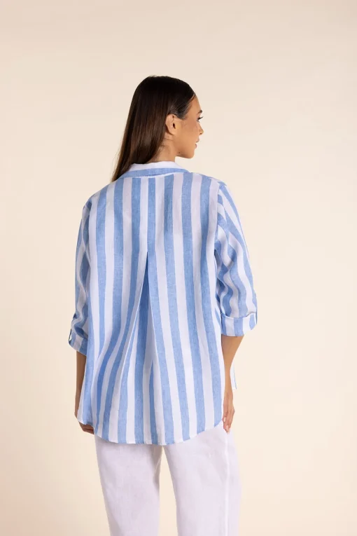 Amara Linen Shirt - Periwinkle - TT35