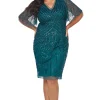 Amy Beaded Sequin Dress - Emerald - LJ3