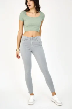 Anna High Rise Jeans - Grey - AL1