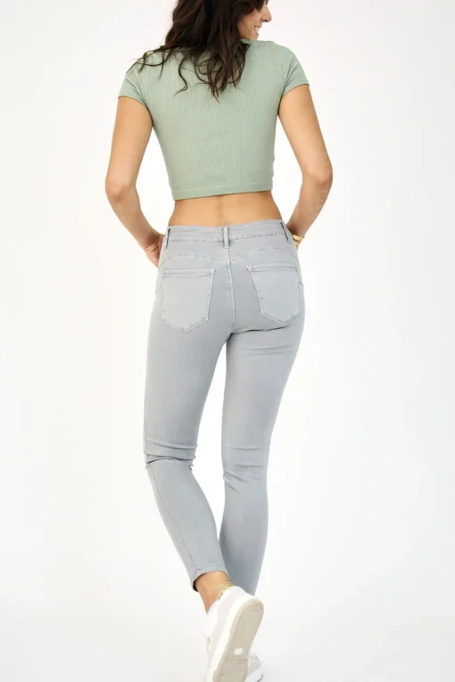 Anna High Rise Jeans - Grey - AL1