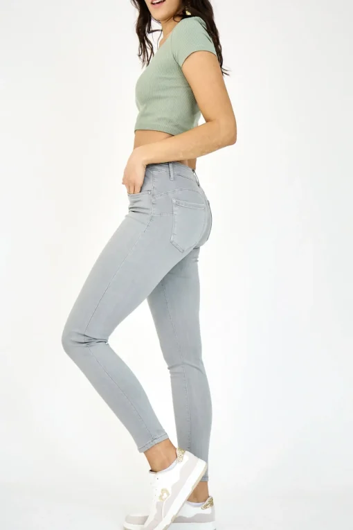 Anna High Rise Jeans - Grey - AL1