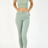 Anna High Rise Jeans - Sage - AL1