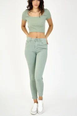 Anna High Rise Jeans - Sage - AL1
