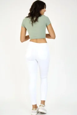 Anna High Rise Jeans - White - AL1