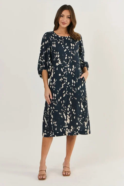 Anya Linen Dress - Universe - OJ5