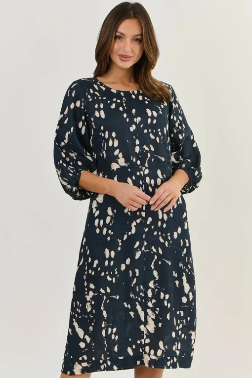 Anya Linen Dress - Universe - OJ5