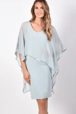 Aquamist Chiffon Layer Dress - Light Blue - FL99