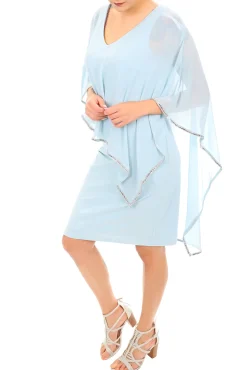 Aquamist Chiffon Layer Dress - Light Blue - FL99