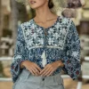 Aster Blouse - Blue - M22