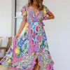 Ava Wrap Dress - Lemon - LT3
