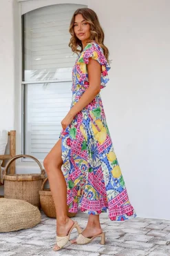 Ava Wrap Dress - Lemon - LT3