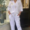 Aztec Print Pants - White - CG43