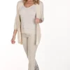 Beige Ankle Detail Jeans - FL277