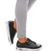 Black Tatter Leather Sneaker - RS3