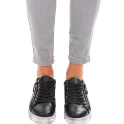 Black Tatter Leather Sneaker - RS3