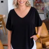 Blouson Top - Black - PH43