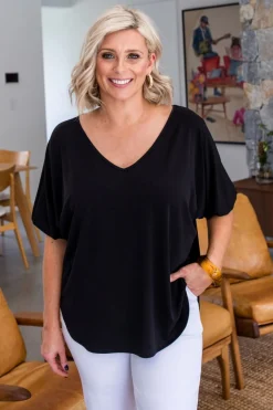 Blouson Top - Black - PH43