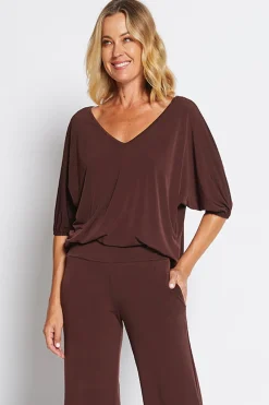 Blouson Top - Chocolate - PH43