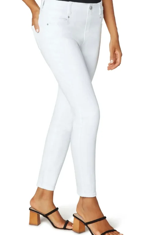 Bright White Gia Glider Ankle Jean - AT8