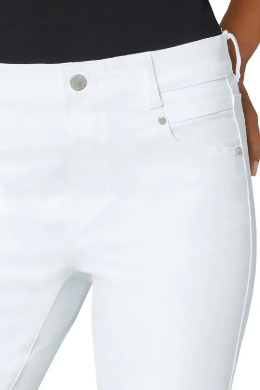 Bright White Gia Glider Ankle Jean - AT8
