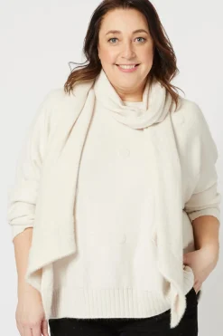 Brooke Spot Knit With Scarf - GS18