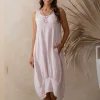 Camilla Linen Dress - Blush - IC46
