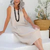 Camilla Linen Dress - Sand - IC46