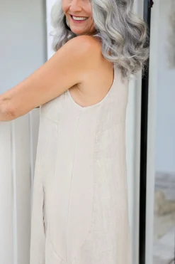 Camilla Linen Dress - Sand - IC46