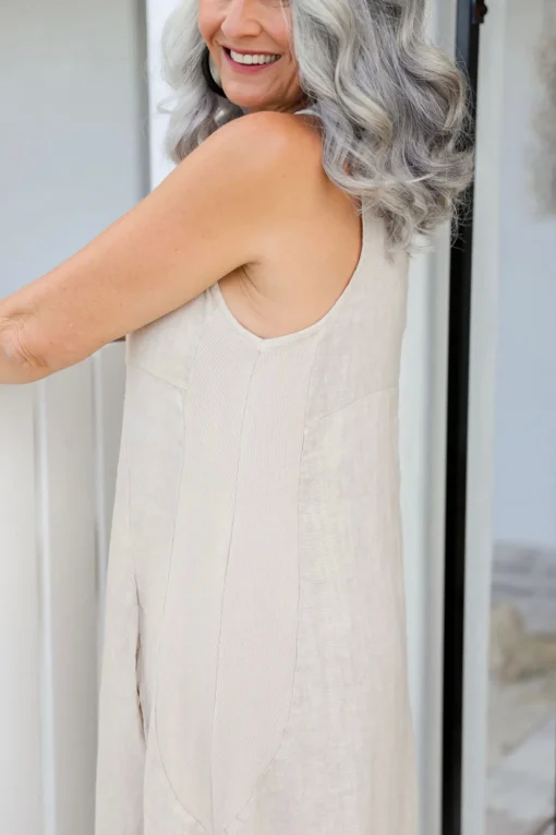 Camilla Linen Dress - Sand - IC46