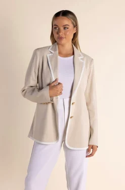 Cara Blazer - Natural/White - TT45