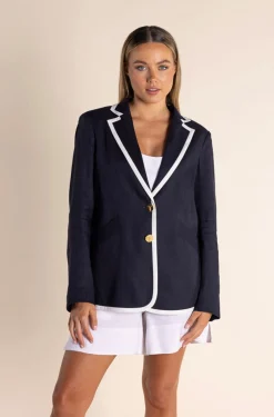 Cara Blazer - Navy/White - TT45