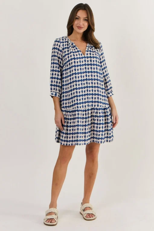 Carol Linen Dress - Delta Blot - OJ48