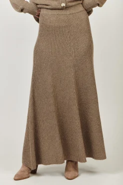 Cashmere Khaki Skirt - OJ35