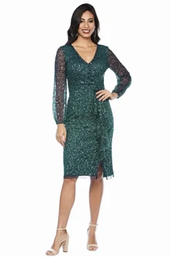 Celeste Sequin Dress - Emerald - Z21