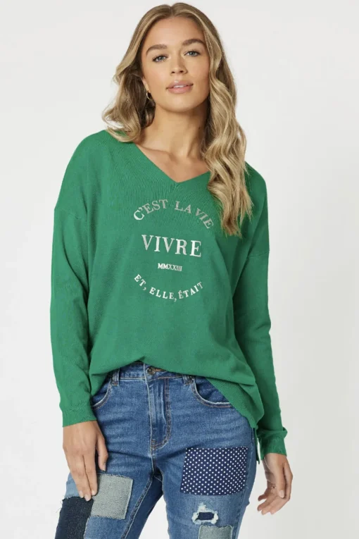 Cest La Vie Sweat - Ivy - TZ21