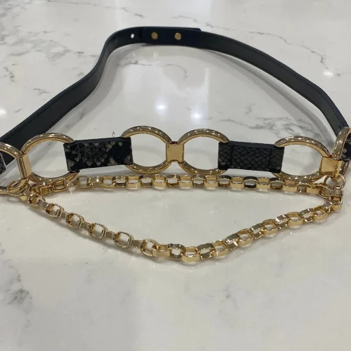 Charcoal Reptilian Belt