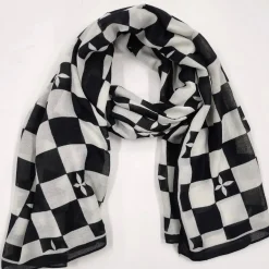 Checker Scarf - Black - TZ52