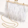 Cher Feather Floaty Clutch - White - AD13
