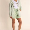 Chloe Spray Jacket - Soft Green/Gold Logo - TT49