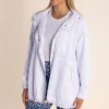 Chloe Spray Jacket - White/Gold Logo - TT49