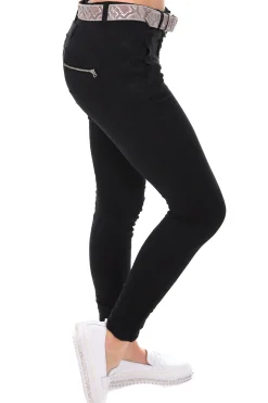 Classic Button Jeans - Black - IS10