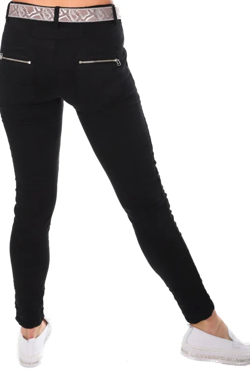 Classic Button Jeans - Black - IS10