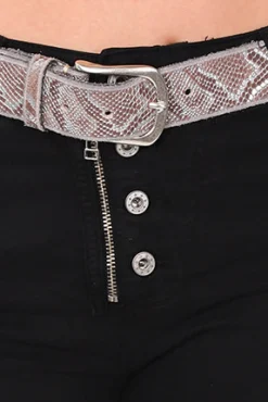Classic Button Jeans - Black - IS10