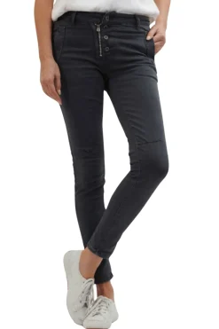 Classic Button Jeans - Charcoal - IS10