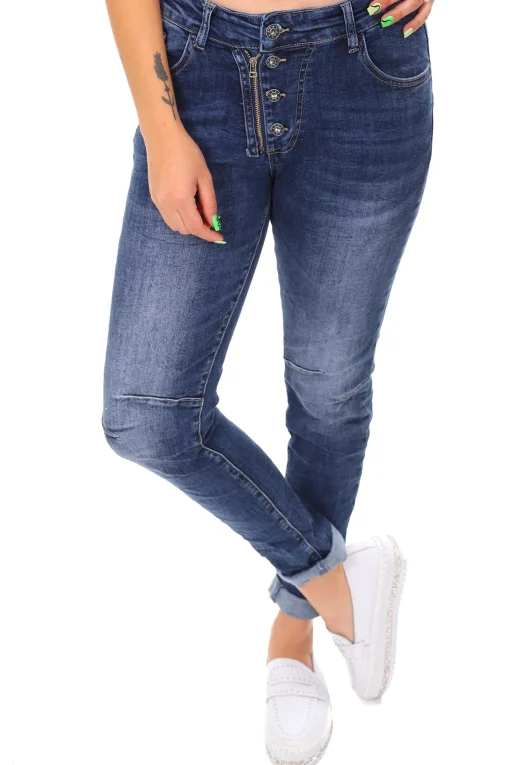 Classic Button Jeans - Denim - IS10
