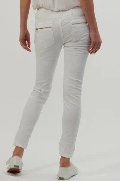 Classic Button Jeans - White - IS10