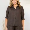 Colazione Linen Top - Chocolate - FA23