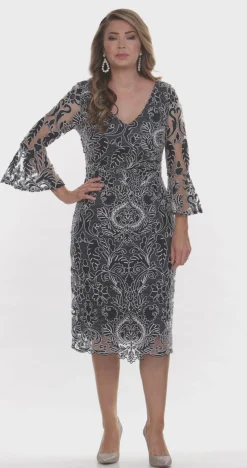 Cord Lace Dress - Midnight - JH4